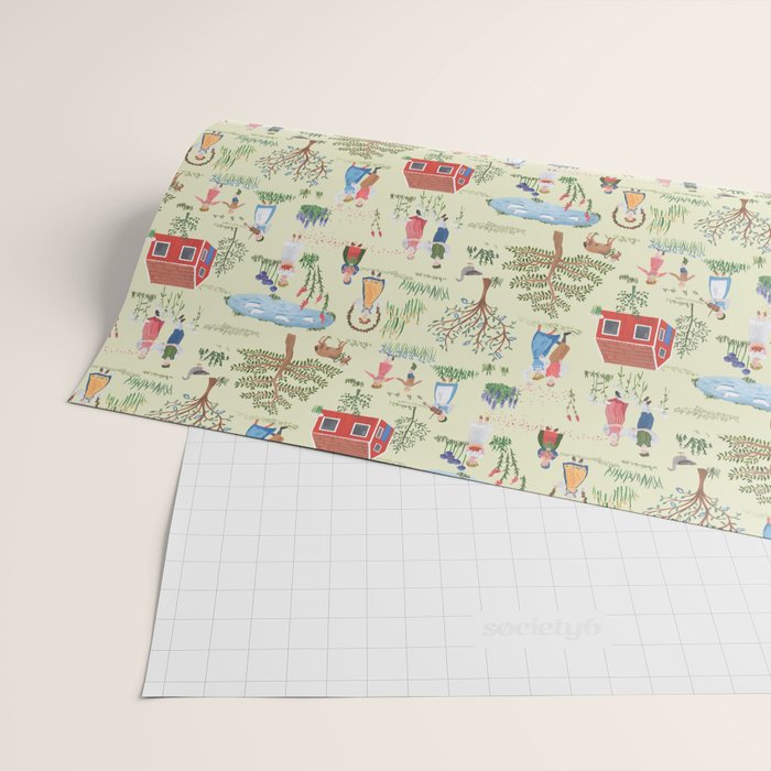Swedish Folk Art - Midsummer Wrapping Paper Gallery Image 2
