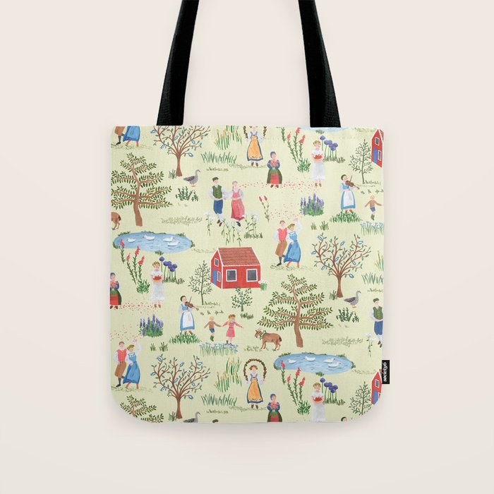 Swedish Folk Art - Midsummer Tote Bag Gallery Image 1