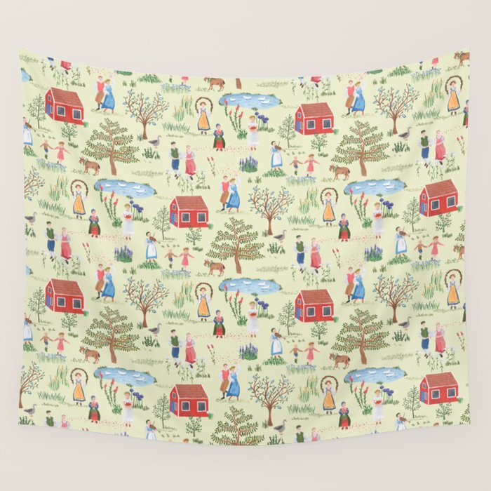 Swedish Folk Art - Midsummer Wall Tapestry Gallery Image 4