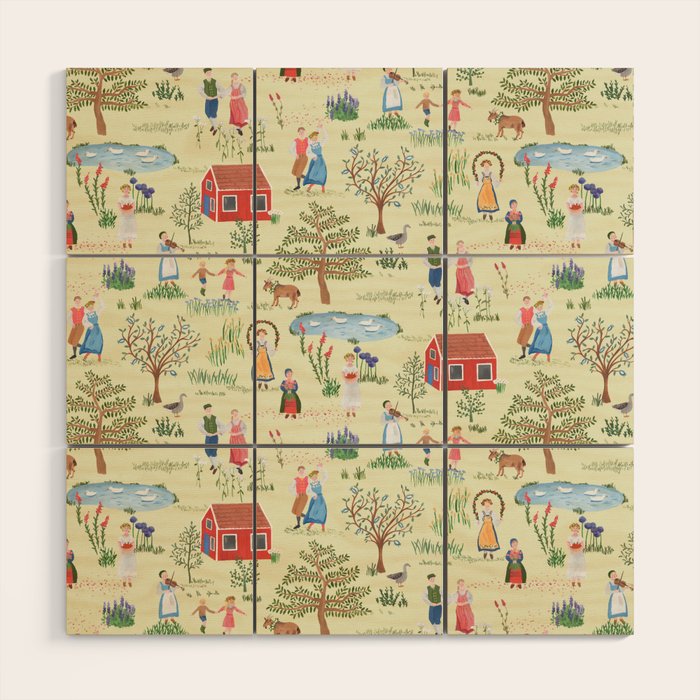 Swedish Folk Art - Midsummer Wood Wall Art Gallery Image 1