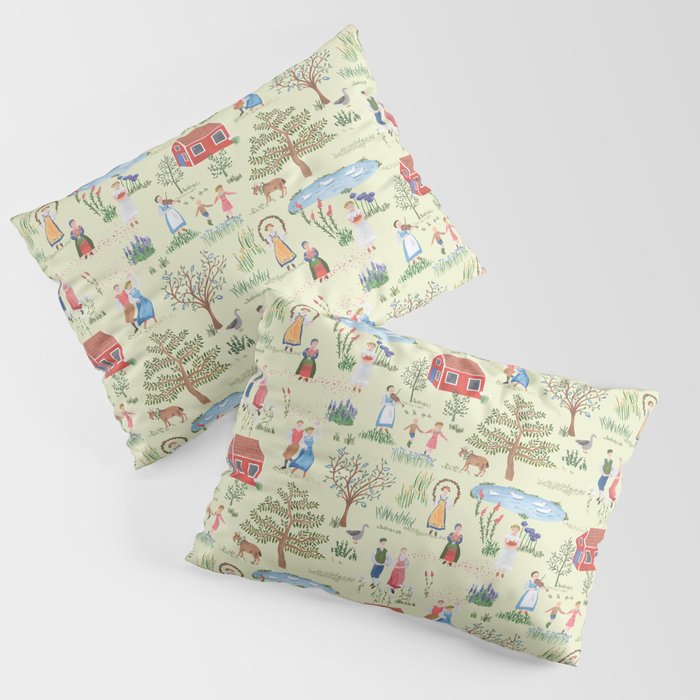 Swedish Folk Art - Midsummer Pillow Sham Gallery Image 3