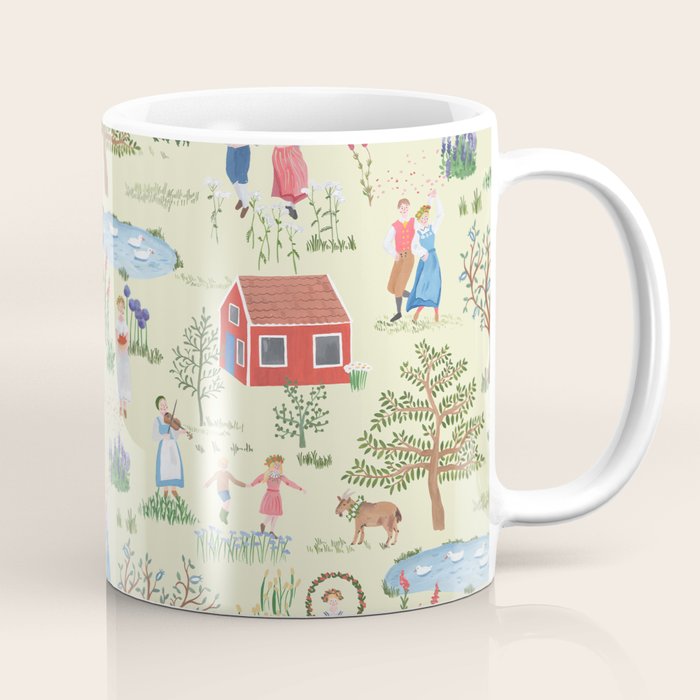 Swedish Folk Art - Midsummer Coffee Mug Gallery Image 1