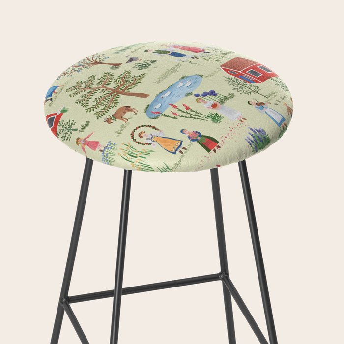 Swedish Folk Art - Midsummer Stool Gallery Image 2