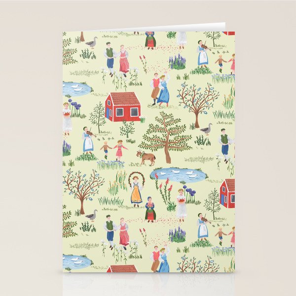 Swedish Folk Art - Midsummer Stationery Card Gallery Image 2