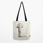 Little pup watercolor dog painting  Tote Bag Gallery Image 2