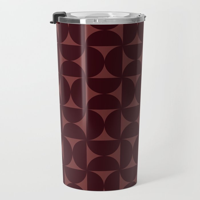 Bauhaus Mid Century Modern Geometric Pattern VII Travel Mug Gallery Image 3