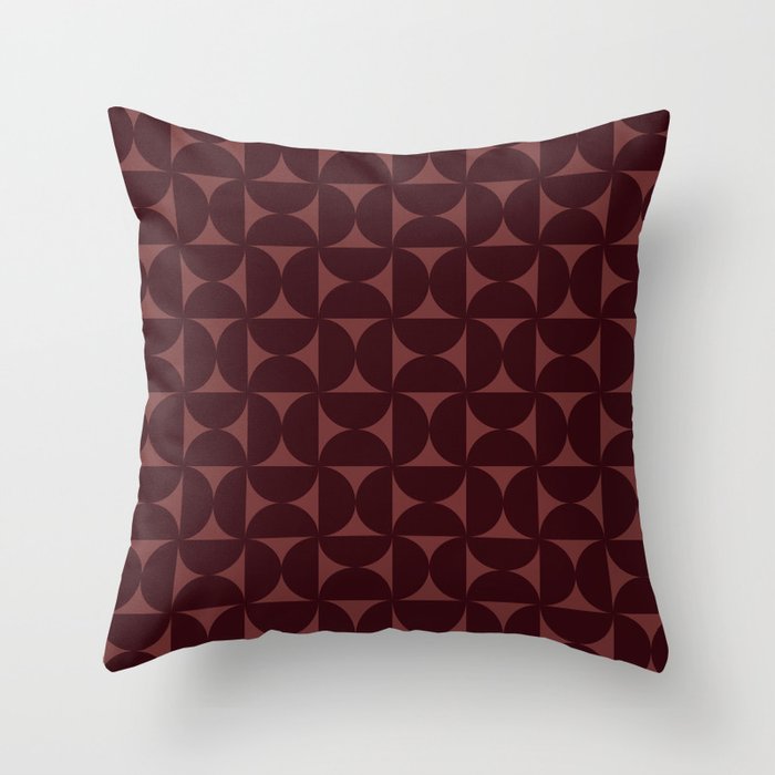 Bauhaus Mid Century Modern Geometric Pattern VII Throw Pillow Gallery Image 6