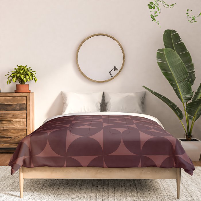 Bauhaus Mid Century Modern Geometric Pattern VII Comforter Gallery Image 3