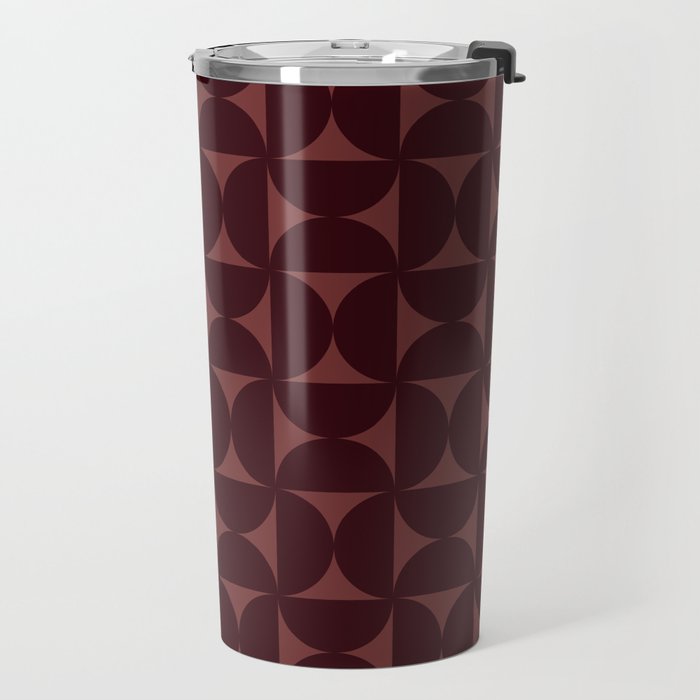 Bauhaus Mid Century Modern Geometric Pattern VII Travel Mug Gallery Image 2
