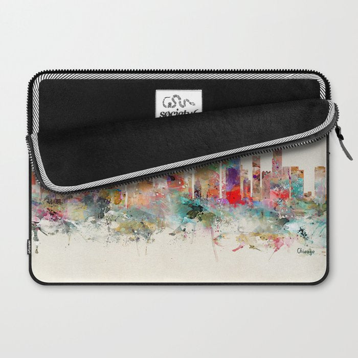 chicago illinois skyline Laptop Sleeve Gallery Image 2