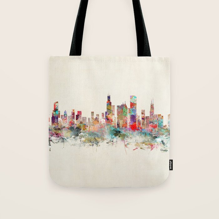 chicago illinois skyline Tote Bag Gallery Image 1