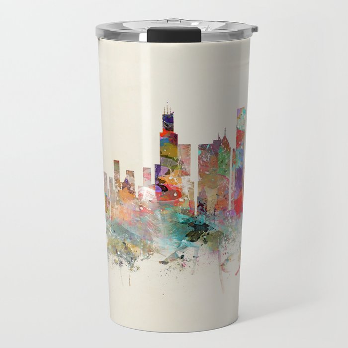 chicago illinois skyline Travel Mug Gallery Image 1