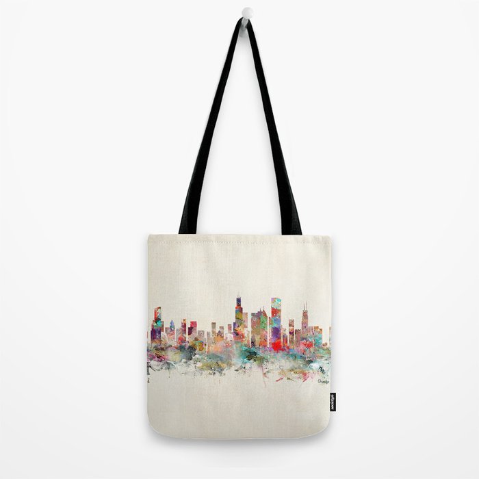 chicago illinois skyline Tote Bag Gallery Image 2