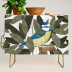 Blue tit and strawberry tree Credenza Gallery Image 1