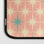 Mid-Century Modern Atomic Stars Pattern Blush Pink Teal Mint Cream Laptop Sleeve Gallery Image 3