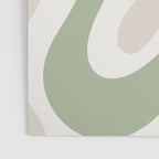 Retro Liquid Swirl Abstract Pattern in Cream, Sage, Beige Poster Gallery Image 3