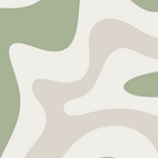 Retro Liquid Swirl Abstract Pattern in Cream, Sage, Beige Coffee Mug Gallery Image 2