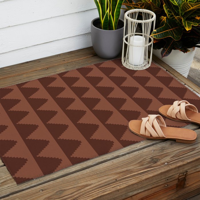 Geometric Pyramid Pattern XXXVIII Outdoor Rug Gallery Image 2