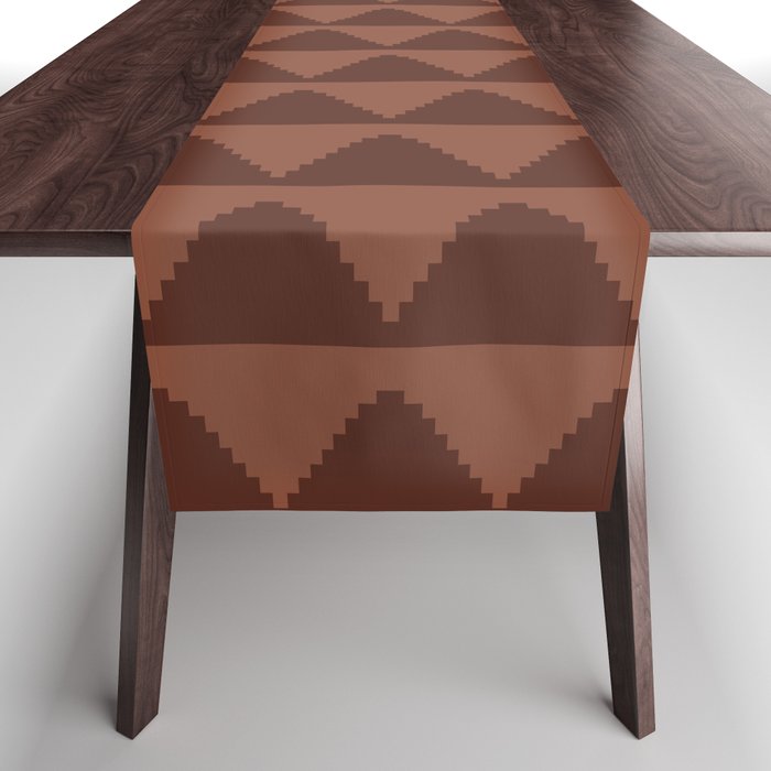 Geometric Pyramid Pattern XXXVIII Table Runner Gallery Image 1