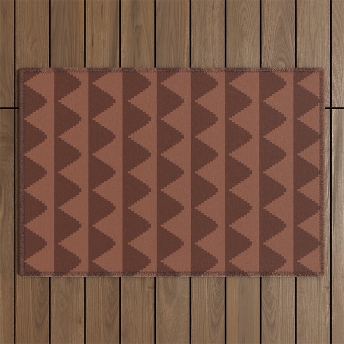 Geometric Pyramid Pattern XXXVIII Outdoor Rug Gallery Image 1