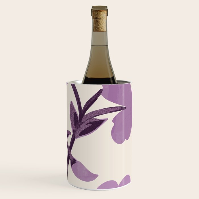 Gentle Purple Flowers Wine Chiller Gallery Image 2