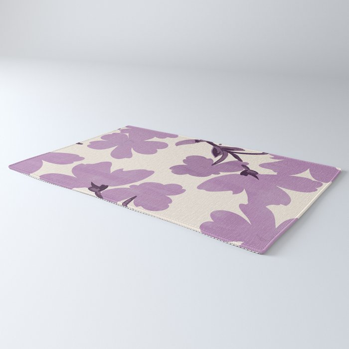 Gentle Purple Flowers Rug Gallery Image 3