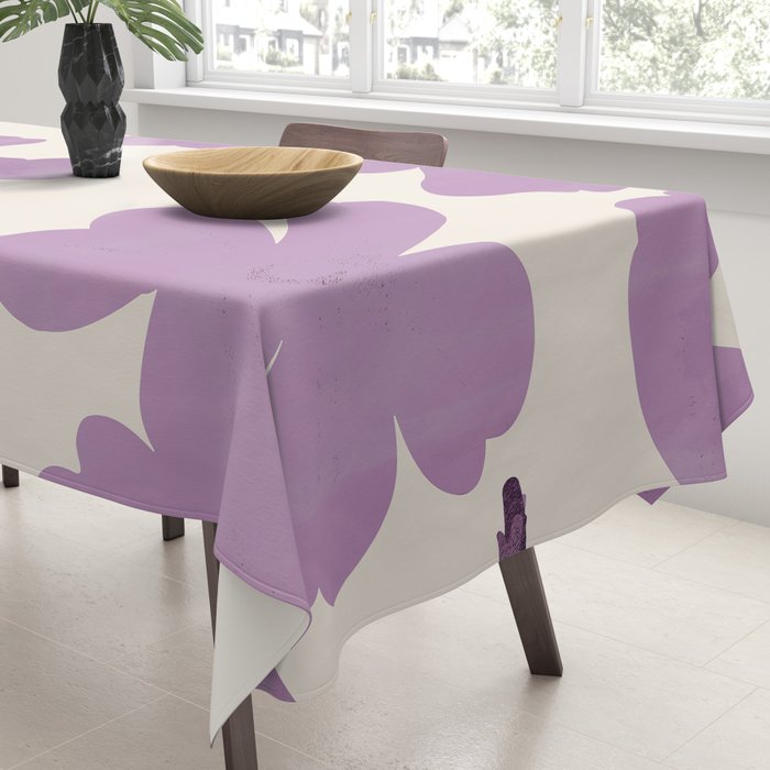 Gentle Purple Flowers Tablecloth Gallery Image 3