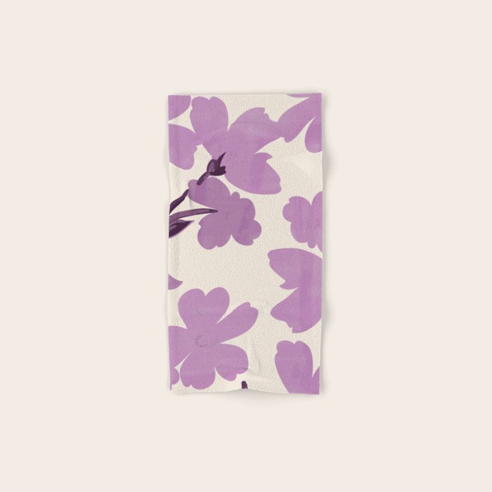 Gentle Purple Flowers Bath Towel Gallery Image 1