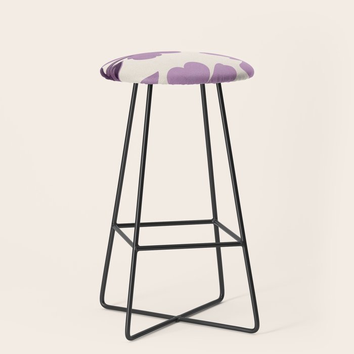 Gentle Purple Flowers Stool Gallery Image 1