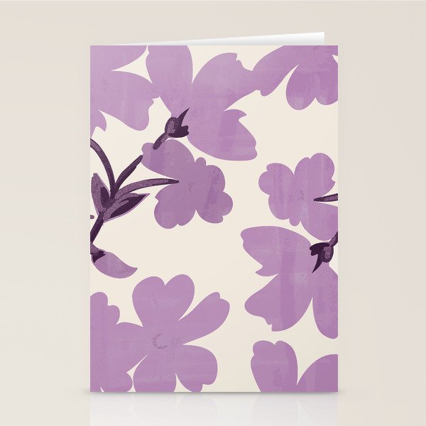 Gentle Purple Flowers Stationery Card Gallery Image 2