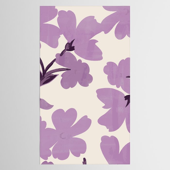 Gentle Purple Flowers Tablecloth Gallery Image 2