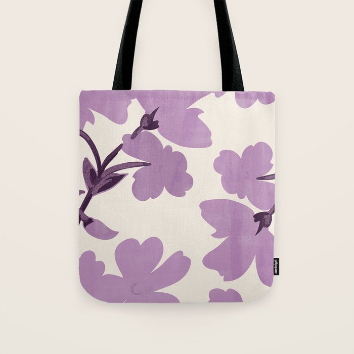 Gentle Purple Flowers Tote Bag Gallery Image 1