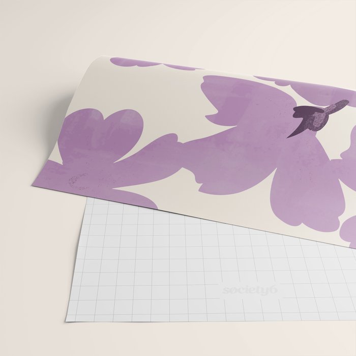 Gentle Purple Flowers Wrapping Paper Gallery Image 2