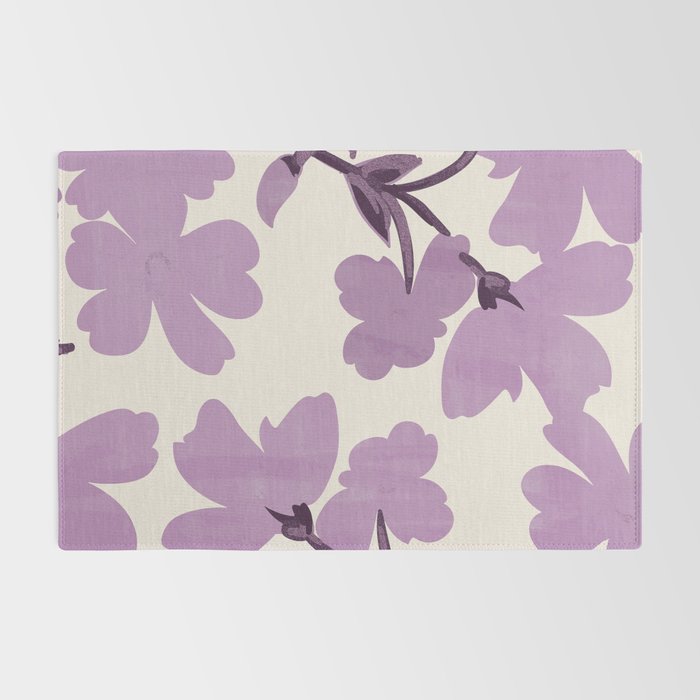 Gentle Purple Flowers Rug Gallery Image 2