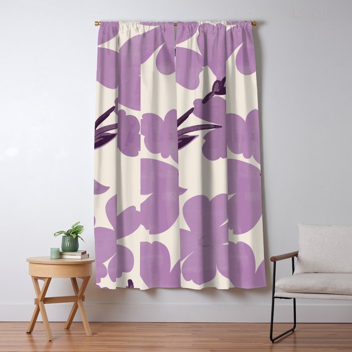 Gentle Purple Flowers Window Curtain Gallery Image 5