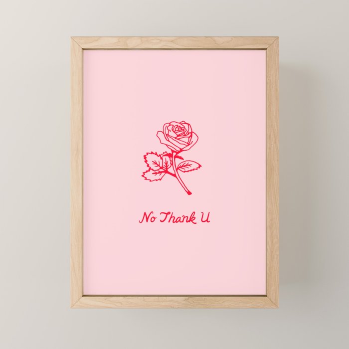no thank u Mini Art Print Gallery Image 1