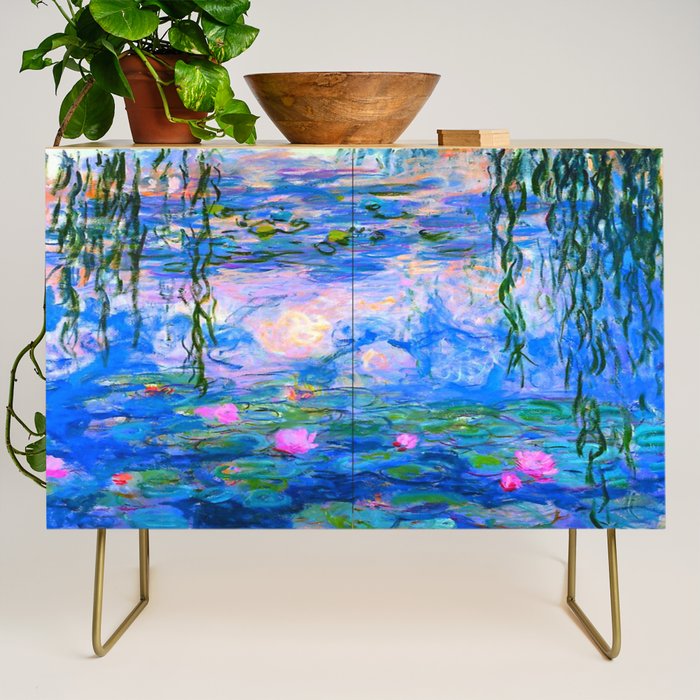Claude Monet Water Lilies Credenza Gallery Image 1