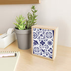 Mexican Talavera Blue Tiles Pattern by Akbaly Mini Art Print Gallery Image 2