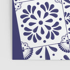 Mexican Talavera Blue Tiles Pattern by Akbaly Poster Gallery Image 3
