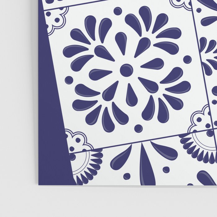 Mexican Talavera Blue Tiles Pattern by Akbaly Poster Gallery Image 3