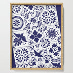 Mexican Talavera Blue Tiles Pattern by Akbaly Serving Tray Gallery Image 1