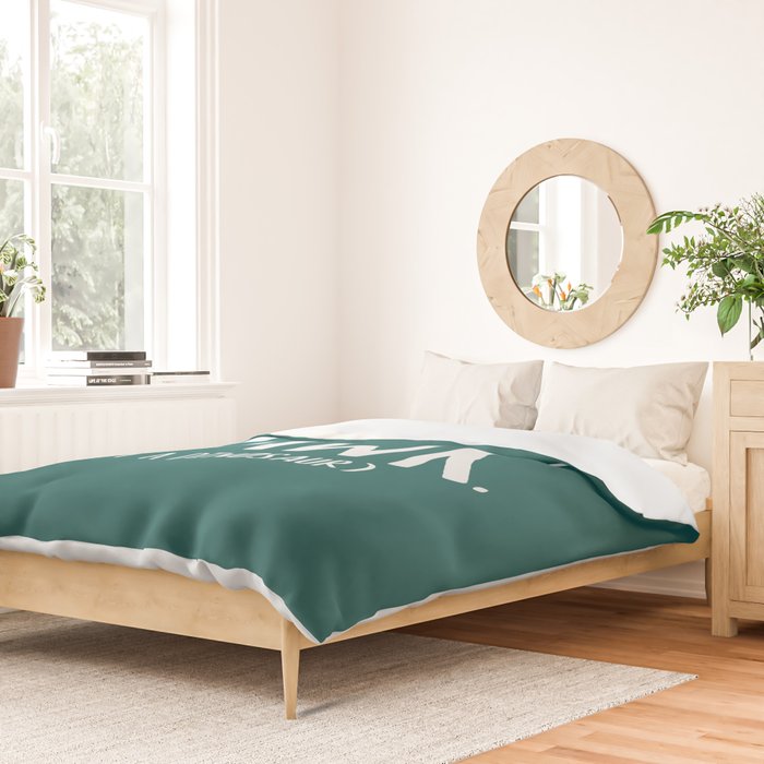 Rawr. I'm a Dinosaur. Turquoise. Duvet Cover Gallery Image 2