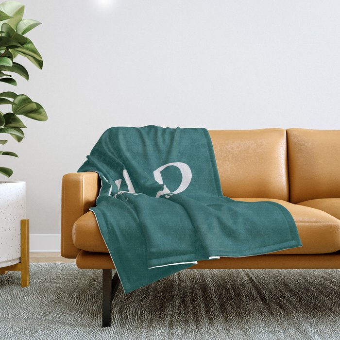 Rawr. I'm a Dinosaur. Turquoise. Throw Blanket Gallery Image 1