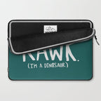 Rawr. I'm a Dinosaur. Turquoise. Laptop Sleeve Gallery Image 2