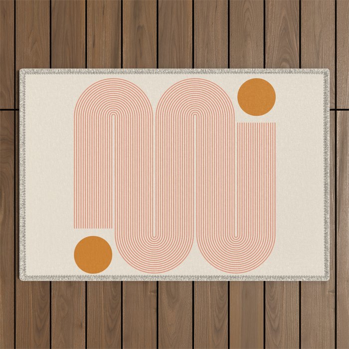 Abstraction_SUN_LINE_ART_Minimalism_002 Outdoor Rug Gallery Image 1