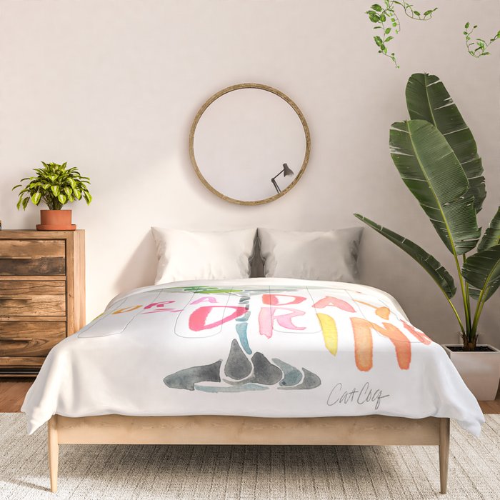 What a Day for a Day Drink â Melon Typography Comforter Gallery Image 3