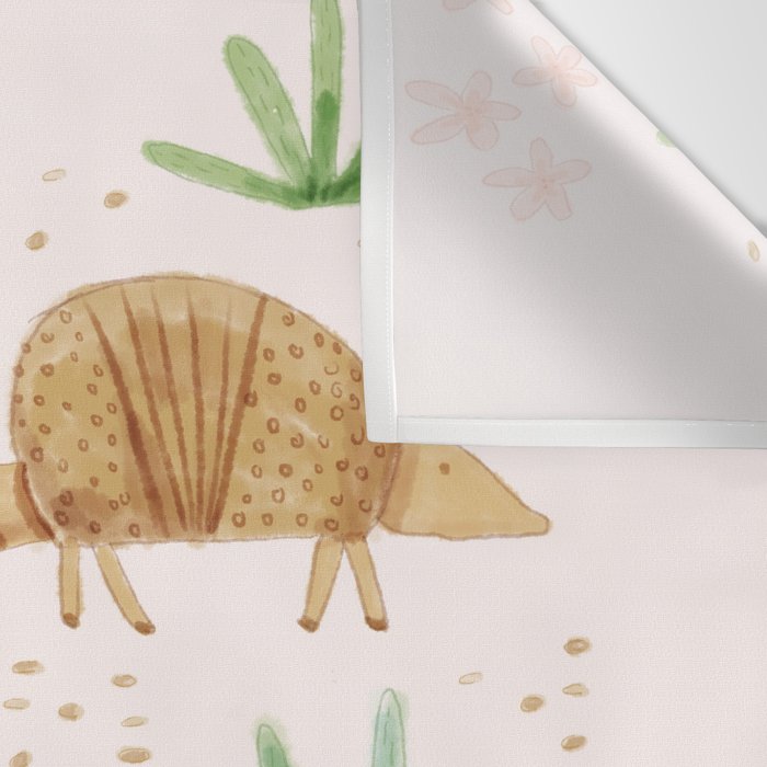 Armadillos in the Desert - Watercolor Wall Tapestry Gallery Image 3