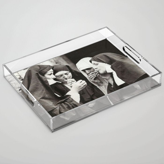 Nuns Smoking Acrylic Tray Gallery Image 1