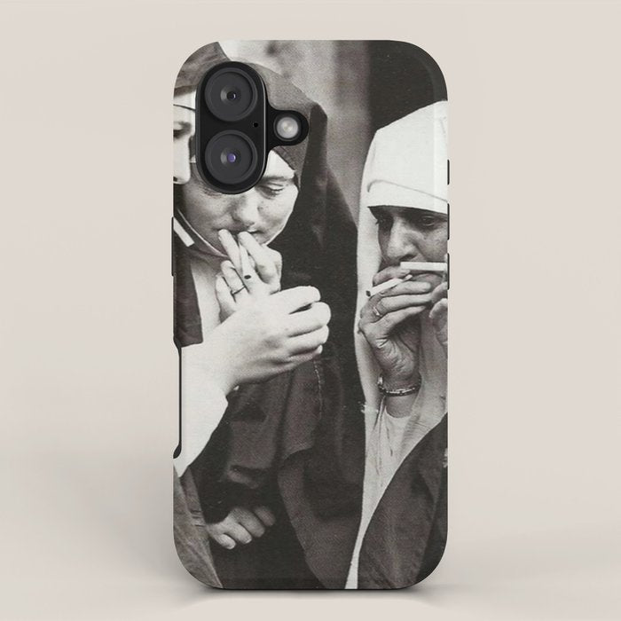 Nuns Smoking iPhone Case Gallery Image 1