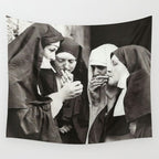 Nuns Smoking Wall Tapestry Gallery Image 4